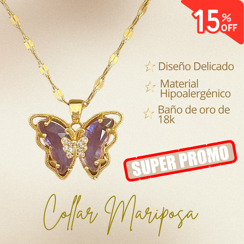 COLLAR MARIPOSA DE CRISTAL