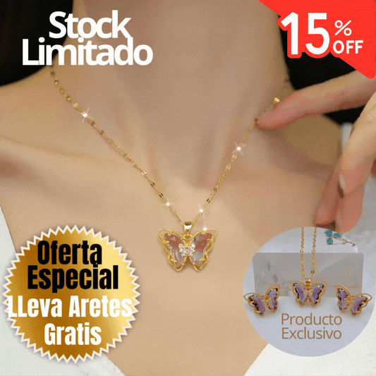 COLLAR MARIPOSA DE CRISTAL
