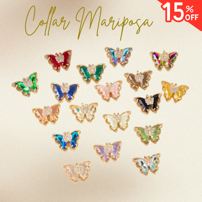 COLLAR MARIPOSA DE CRISTAL